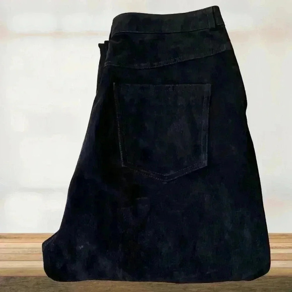 NWT **RARE VINTAGE** Lew Magram - REAL Suede Leather Pants w/ Lining - Size 2 - Picture 1 of 7